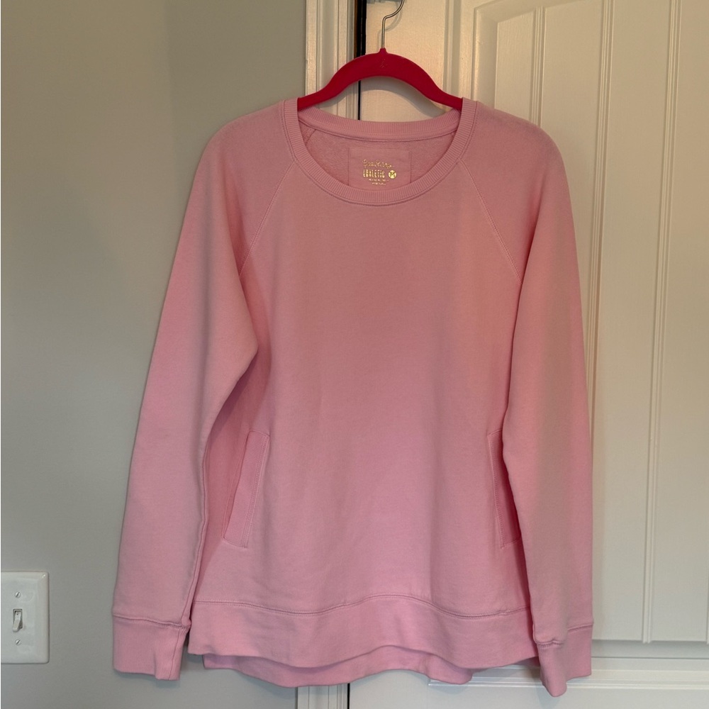 Lilly Pulitzer Light Pink Luxletic Beach Comber Pullover